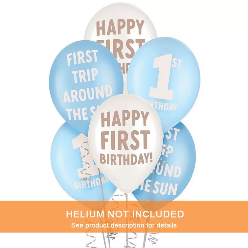 12" Little Mister One-derful First Birthday Latex Balloon Pack | 6 ct