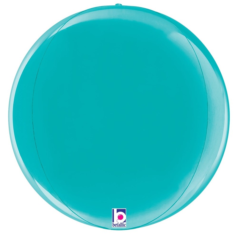 Betallic Dimensionals Robin's Egg Blue Globe 11 inch Multi-Sided Shaped Foil Balloon Packaged 1ct