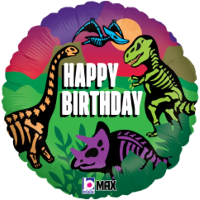Betallic Jurassic Birthday 18 inch MAX Float Balloon Packaged 1ct
