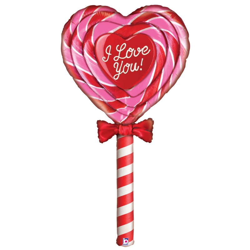 Betallic Mighty Special Delivery Love Lollipop 60 inch Mighty Bright Shape Packaged (bottom air-filled) 1ct