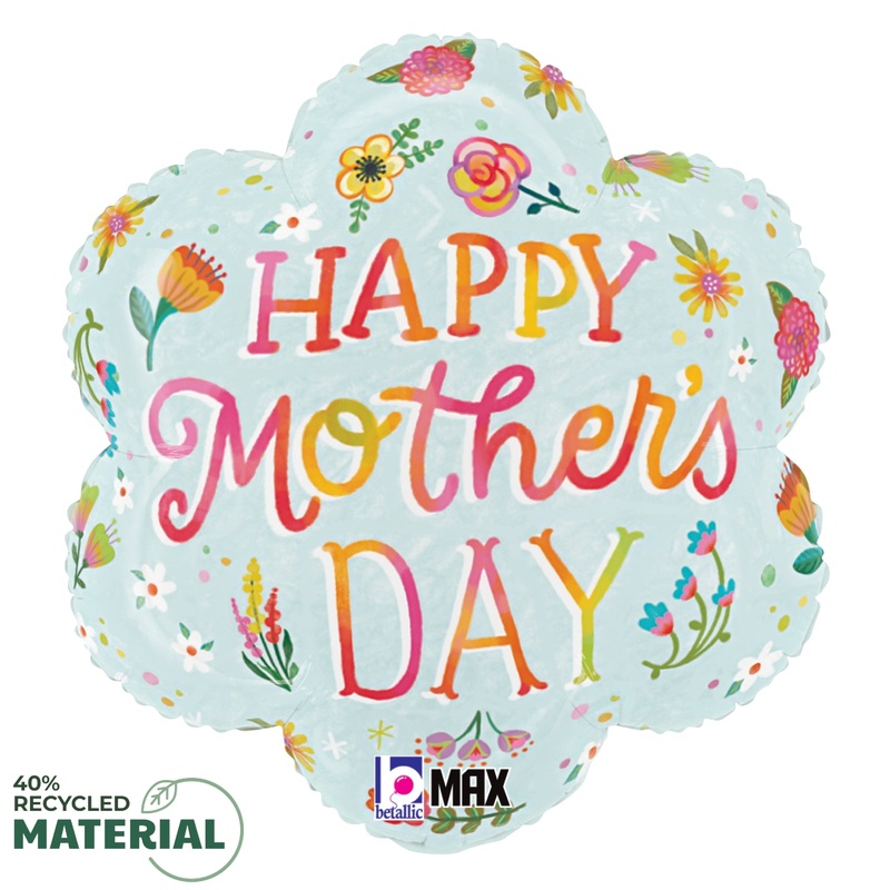 Betallic Mother's Day I'd Pick You 18 inch MAX Float 40 Percent Recycled Flower Balloon 1ct