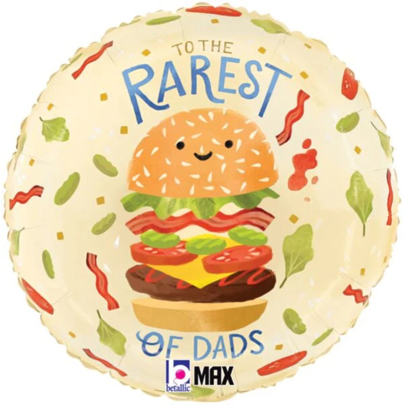 Betallic Rarest Dad 18 inch MAX Float 40 Percent Recycled Round Balloon 1ct