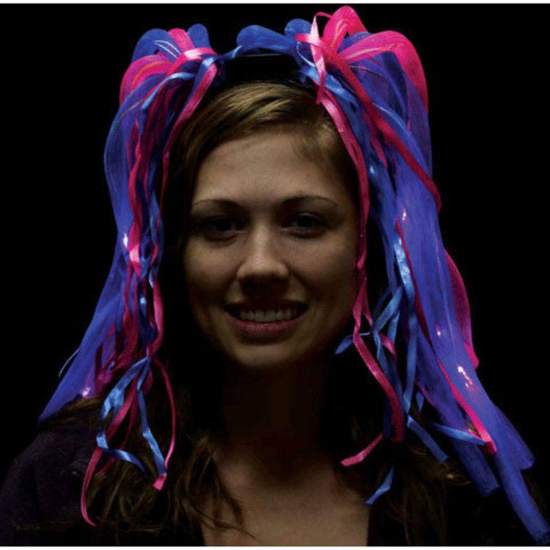 Blue and Pink LED Diva Dreads