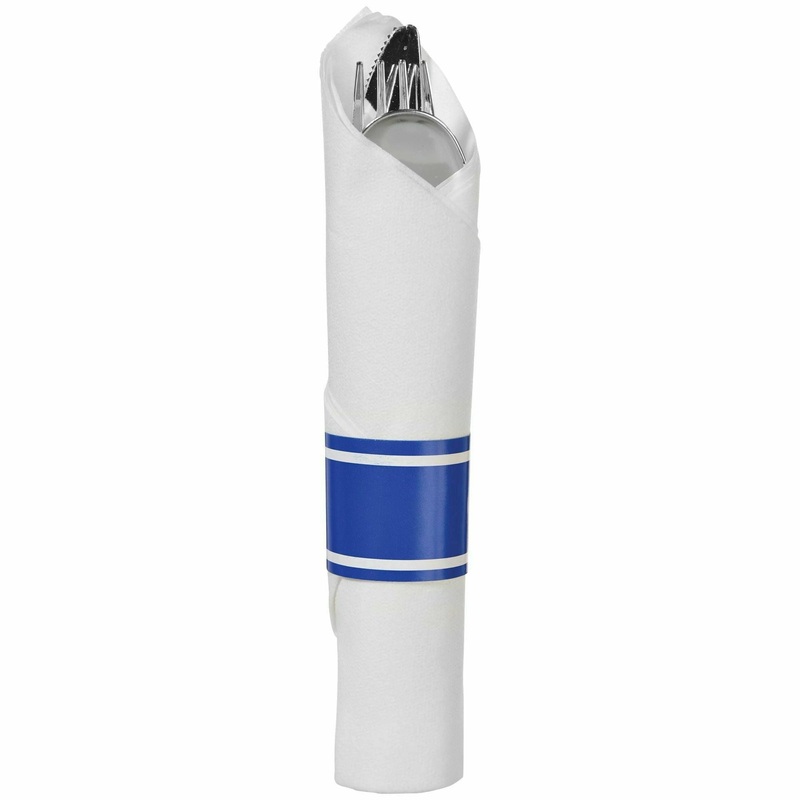 Bright Royal Blue - Premium Rolled Cutlery