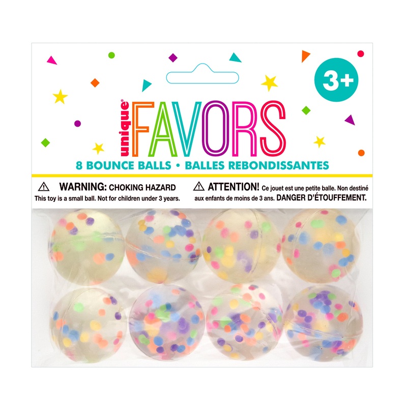 Confetti Filled Bouncy Ball Party Favors
