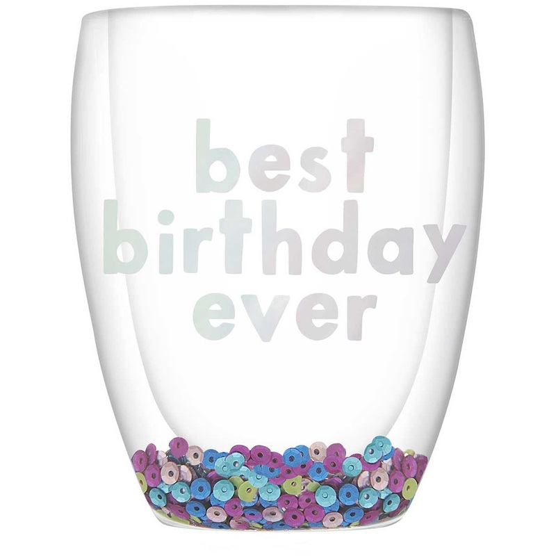 Double Walled Stemless Glass-Best Birthday Ever