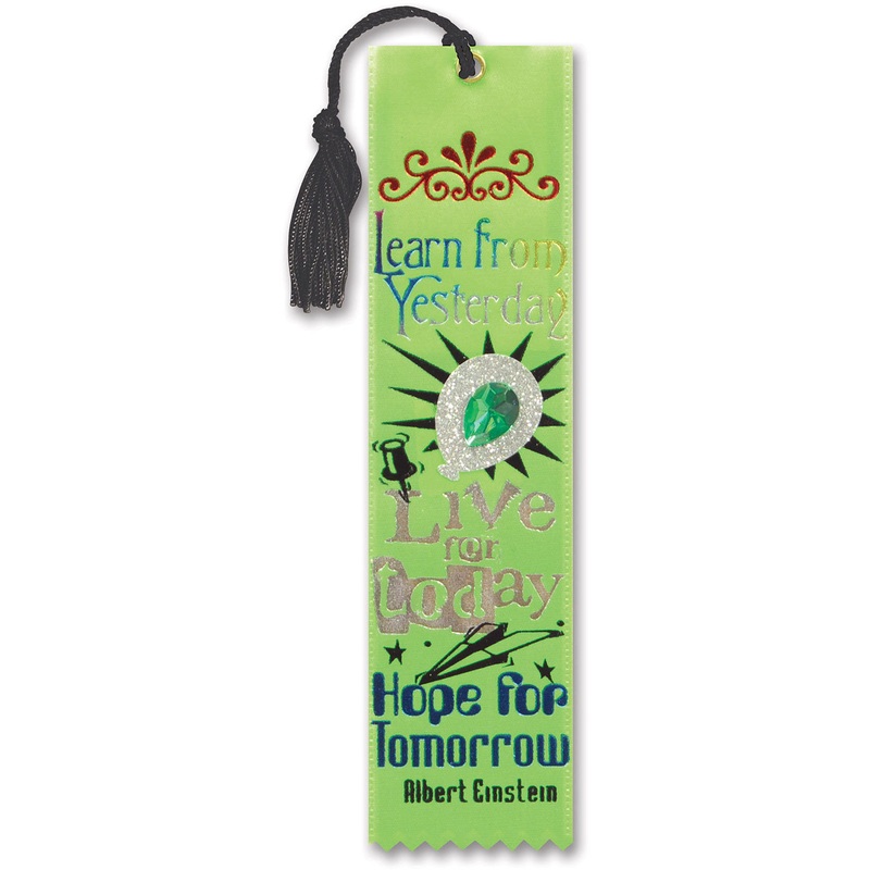 Learn From Yesterday Jeweled Bookmark Ribbon