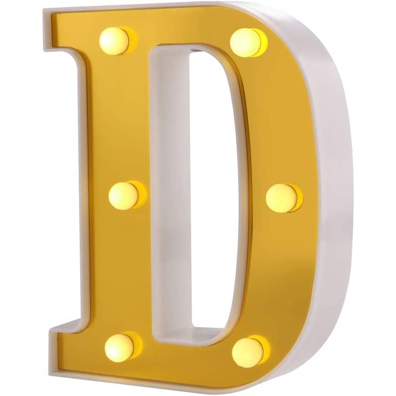 LED Golden Marquee Alphabet D-1PC