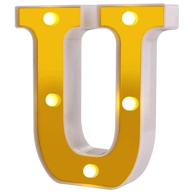 LED Golden Marquee Alphabet U-1PC