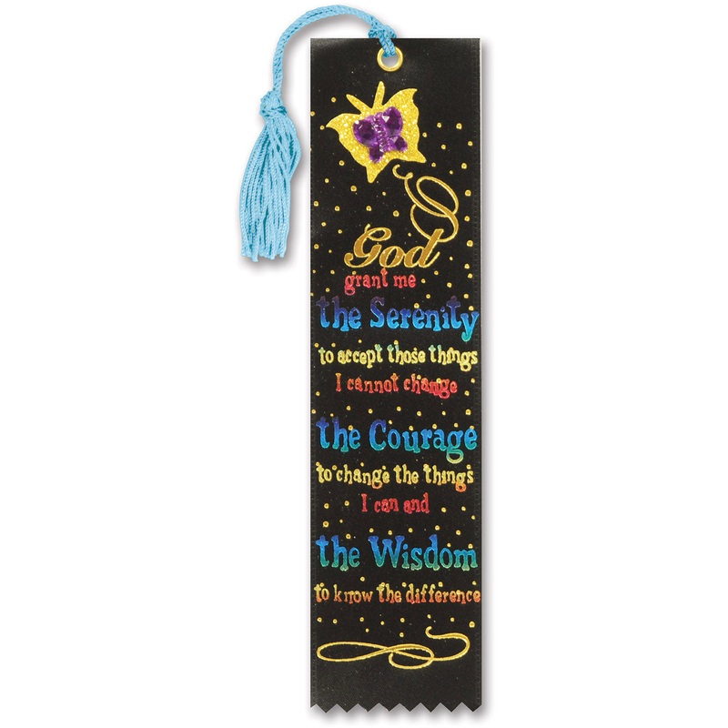 Serenity Prayer Jeweled Bookmark Ribbon