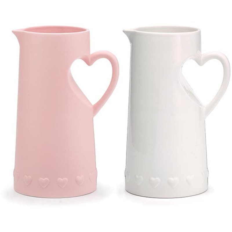 Valentines Heart Handled Pitcher