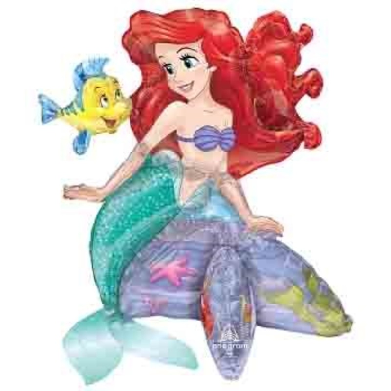 Anagram Ariel The Little Mermaid Air Filled 20 inch Balloon 1ct