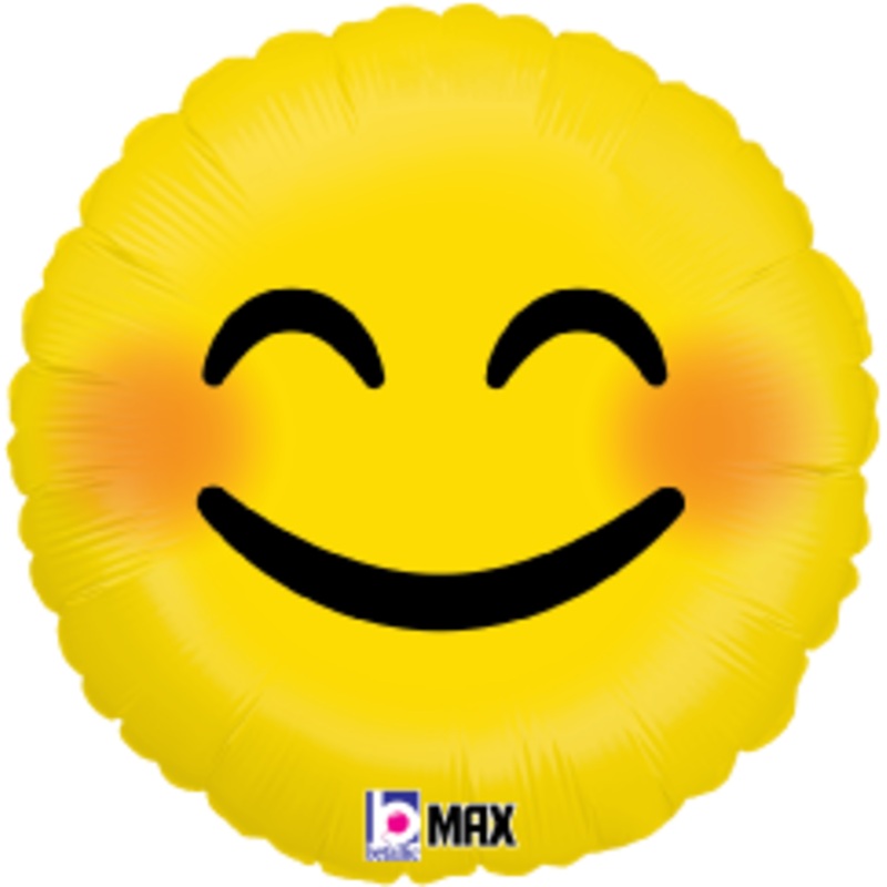 Betallic Emoji Smiley 18 inch MAX Float Balloon Packaged 1ct