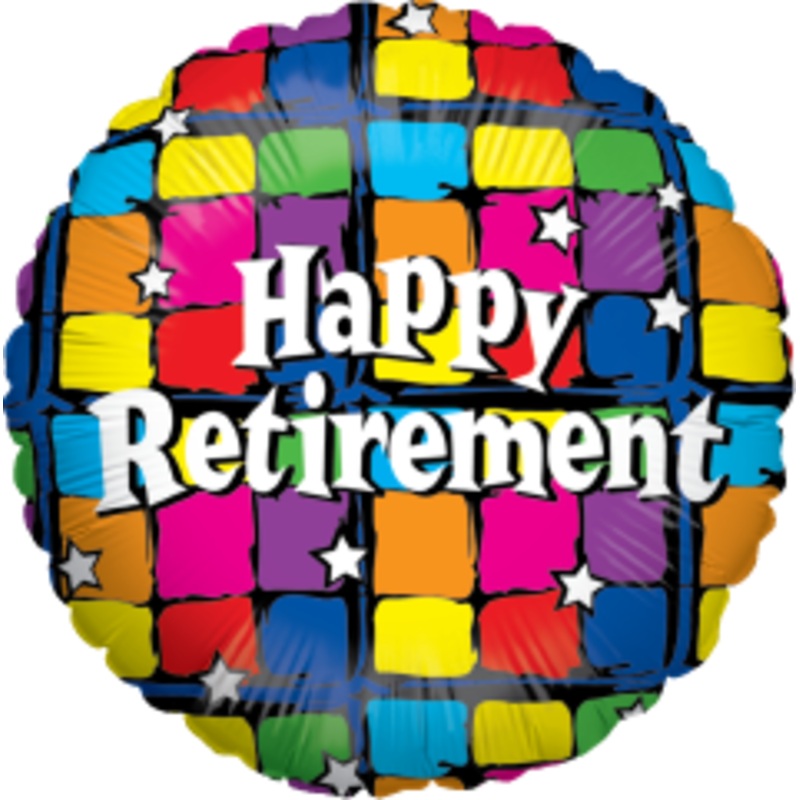Betallic Happy Retirement 18 inch Foil Balloon Packaged 1ct