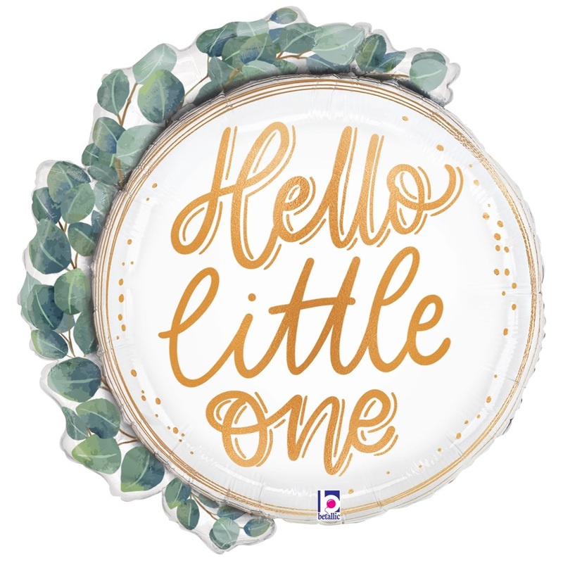 Betallic Hello Baby Eucalyptus Wreath 26 Inch Foil Balloon Packaged