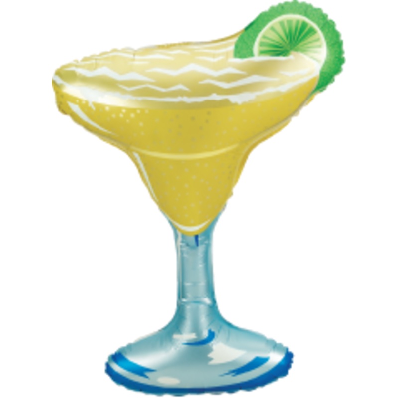 Betallic Margarita Glass 36 inch Shaped Foil Balloon Packaged 1ct