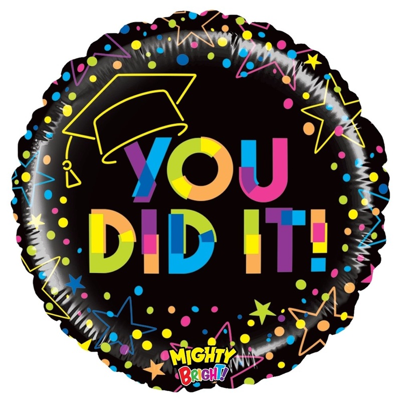 Betallic Mighty Colorful You Did It 21 inch Mighty Bright Balloon Packaged 1ct