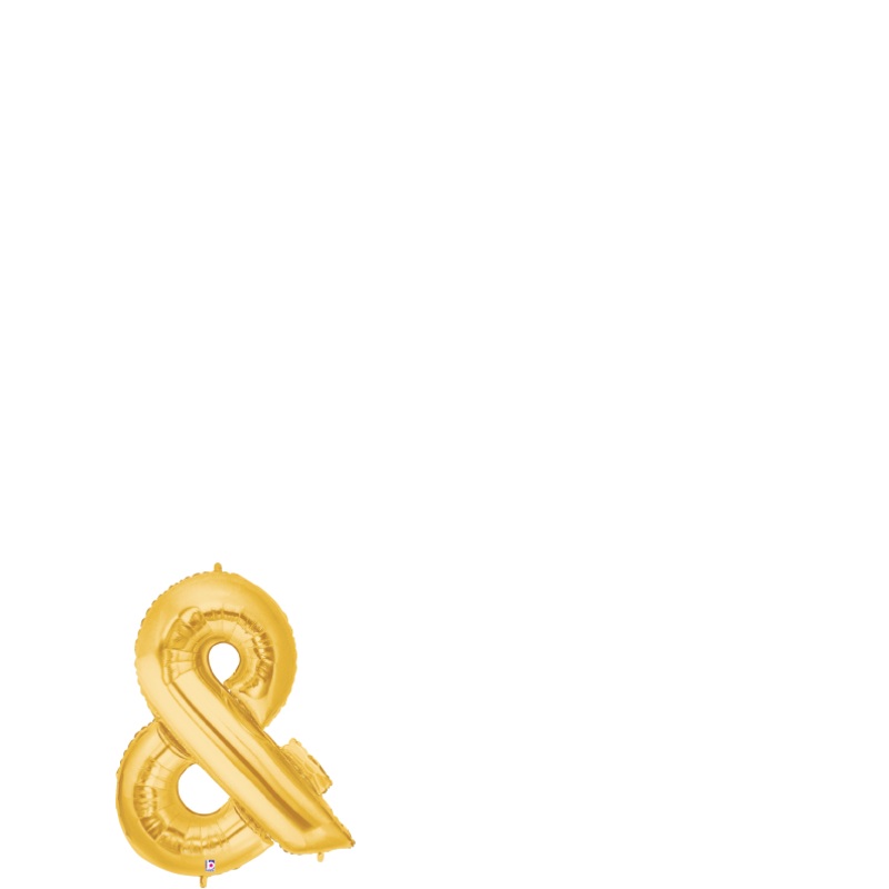 Betallic Number & Gold 34 inch Shaped Foil Balloon Packaged 1ct