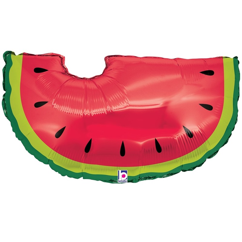 Betallic Watermelon 30 inch Shaped Foil Balloon Packaged 1ct