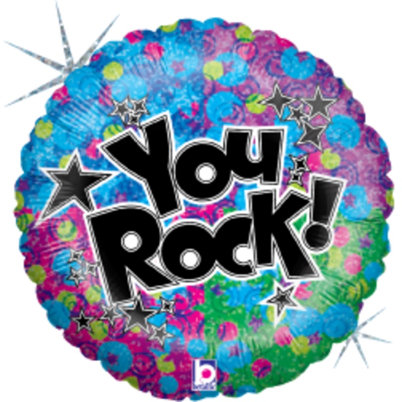 Betallic You Rock! 18 inch Holographic Balloon Packaged 1ct