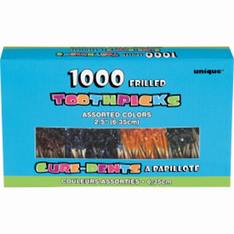 Frilled Tooth Pick Box 1000ct