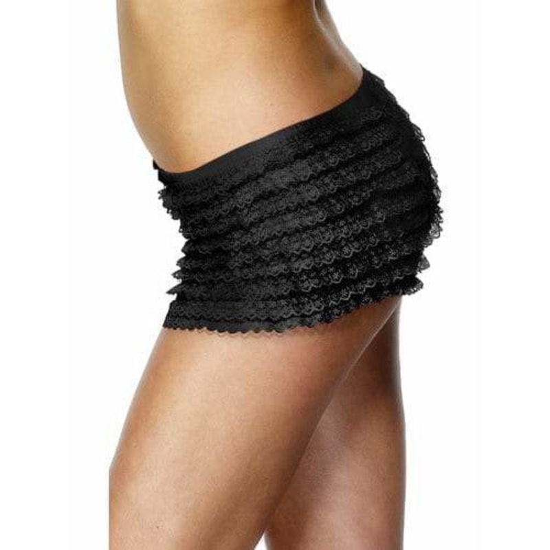 Ruffled Black Panties