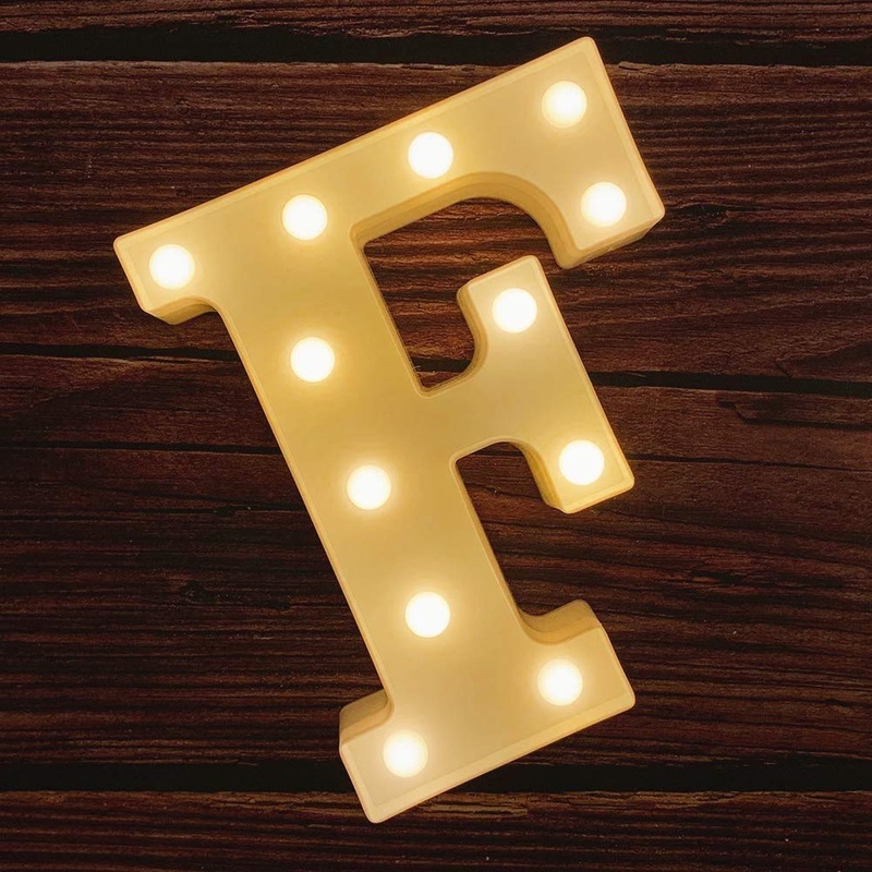 F Letter Light, Marquee Alphabet Light Letters for Room Decor Lights, Led Letters Alphabet for Decoration, Letter Lights for Birthday