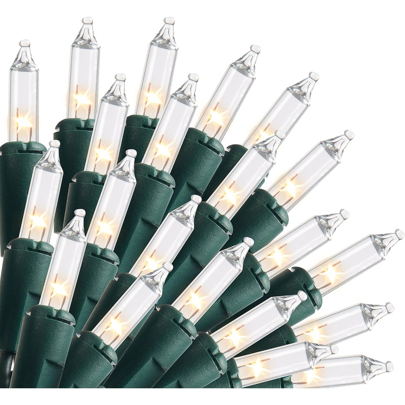 SYNCFUN Clear Christmas Lights,105.6FT 400(4x100)-Count Led Warm White Christmas String Lights,Connectable Green Wire Xmas Tree Lights for Indoor Outdoor Christmas Decorations Holiday Party Decor