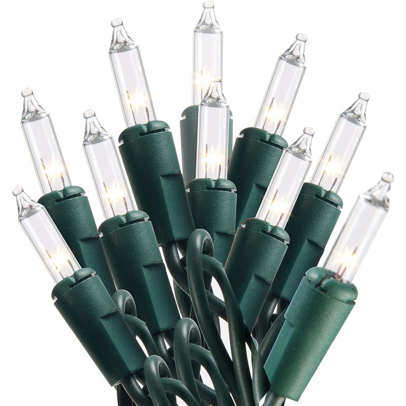 SYNCFUN Clear Christmas Lights,21.5FT 100-Count Led Warm White Christmas String Lights,Connectable Green Wire Xmas Tree Lights for Indoor Outdoor Christmas Decorations Holiday Party Decor
