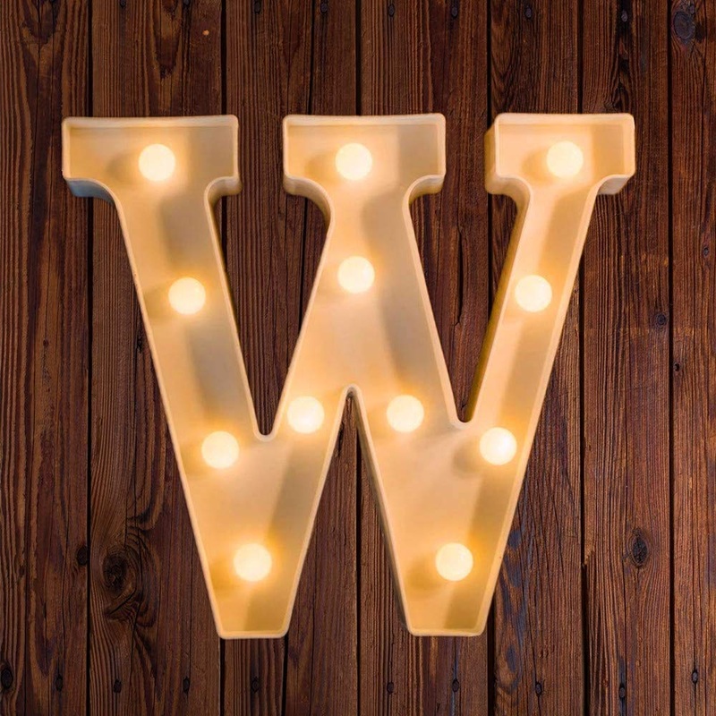 W Letter Light, Marquee Alphabet Light Letters for Room Decor Lights, Led Letters Alphabet for Decoration, Letter Lights for Birthday