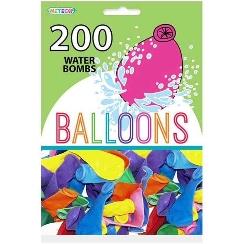 Waterbomb Balloons - Assorted Colours (Pack of 200)