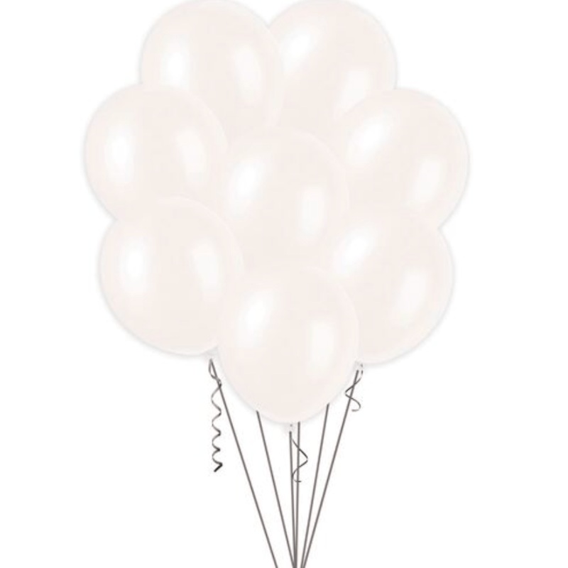 White Pearl Balloons 30cm (Pack of 25)