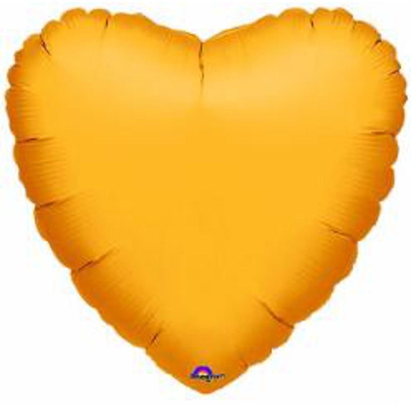 18" Metallic Gold Heart Balloon Package