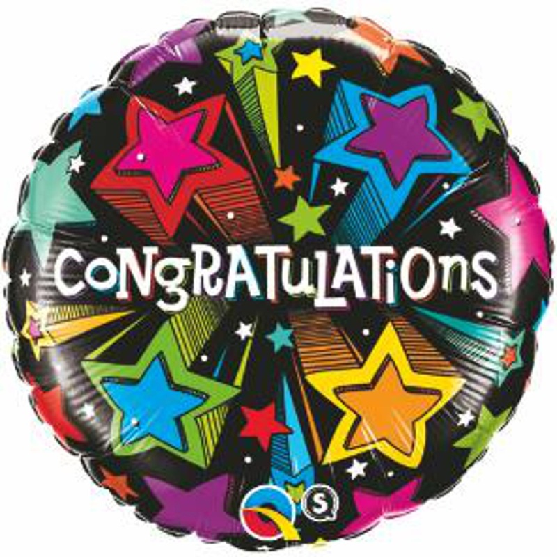 "Celebrate In Style With The Congrats Shooting Stars Balloon Package"