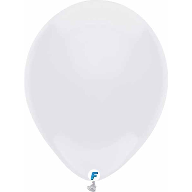 Funsational 12" White Balloons - Pack Of 100