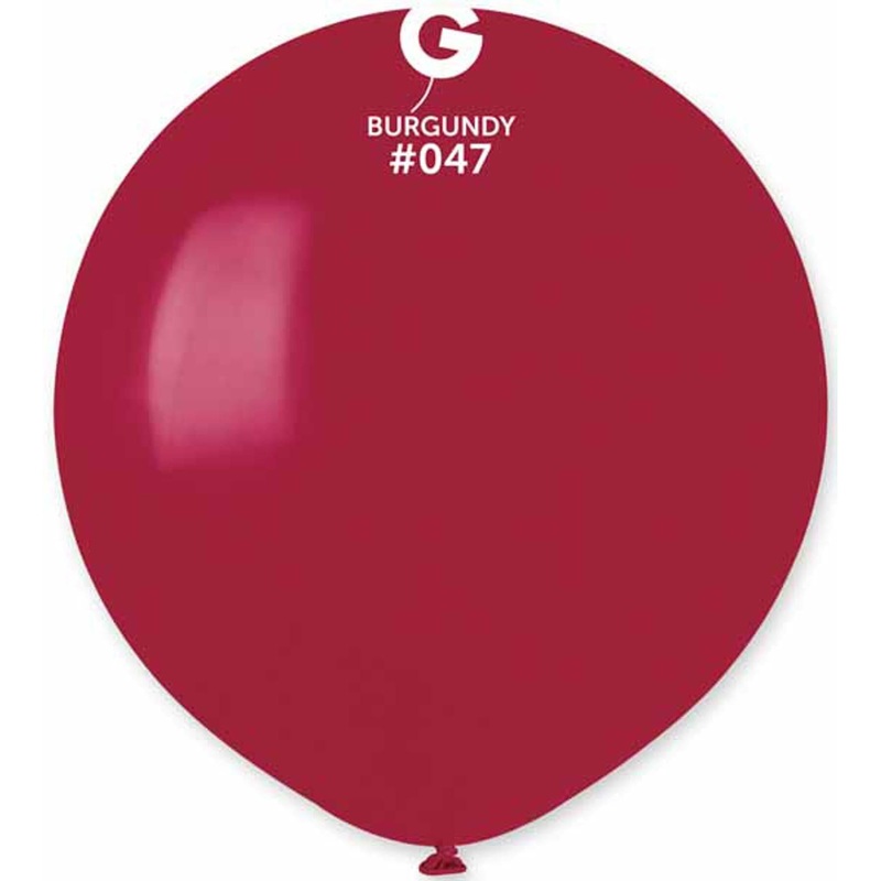 Gemar Burgundy Latex Balloons - Pack Of 25 (19")
