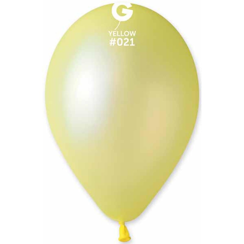 Gemar Neon Yellow Balloons, 12", Pack Of 50
