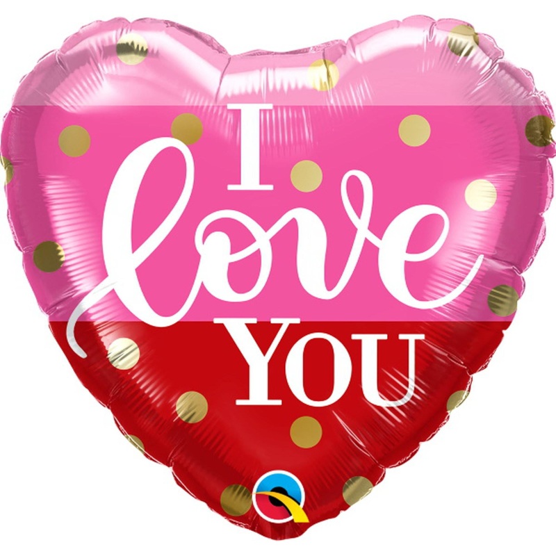 Ilu Gold Dots 18" Heart Balloon Decoration Package