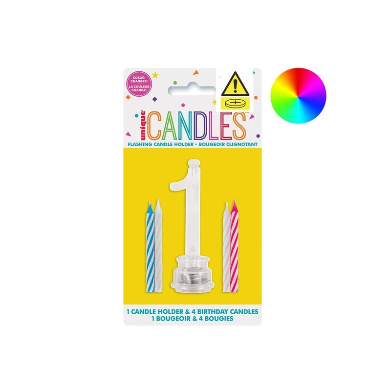 LED Flashing Number Candle - 1
