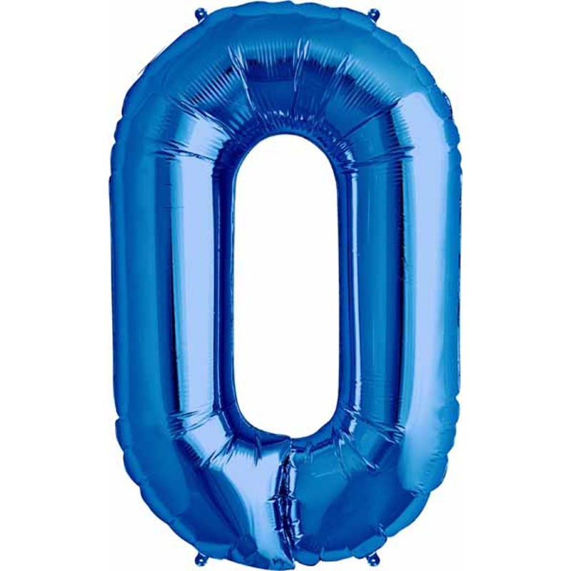 Letter O Blue Balloon - 34" Packaged