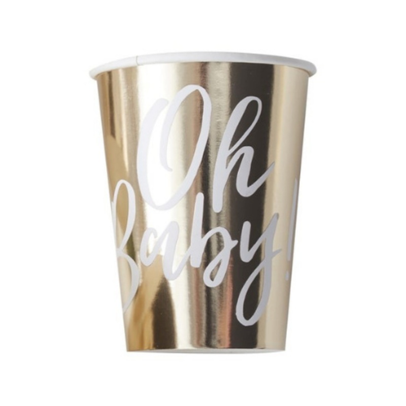 Oh Baby, Gold Foiled Cups