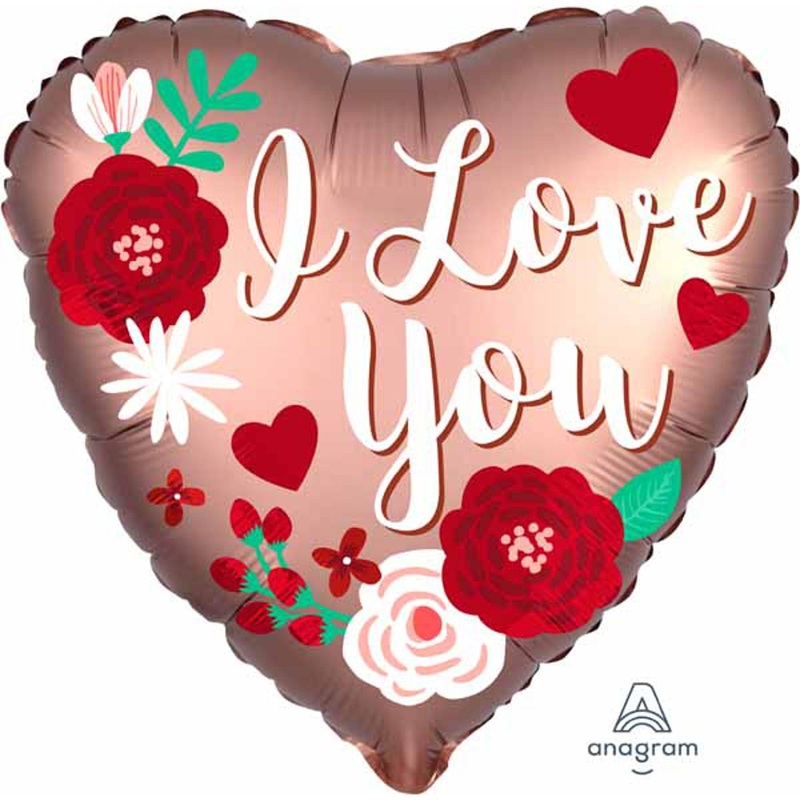 Rose Copper Heart Light With Led Lights - 18"
