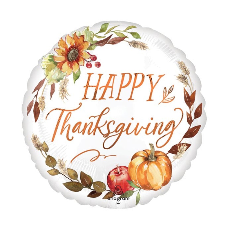 17" Thanksgiving Harvest Balloon Pack (5/Pk)