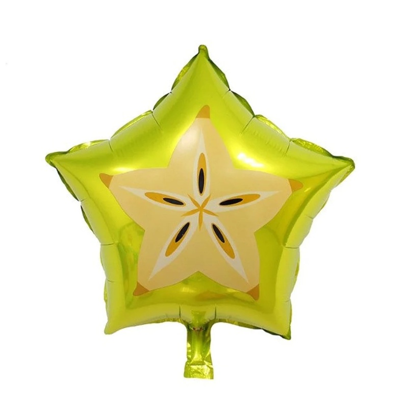 18 Inch Star Fruit Shape Foil Balloon (Multicolor)  (Pack of 1)
