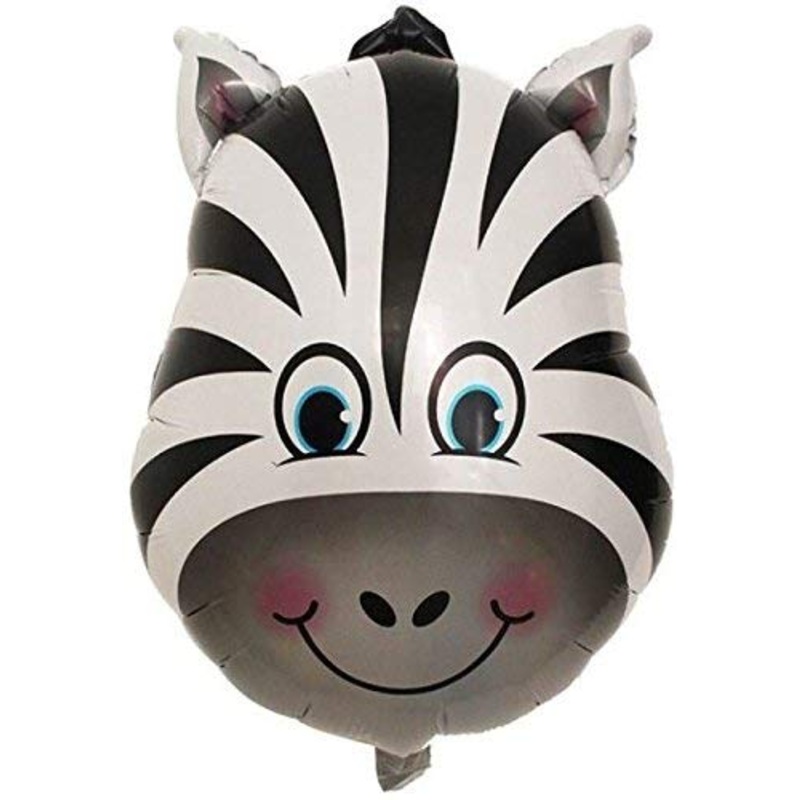 22 Inch Cute Zebra Head Shape Foil Balloon (Multicolor) (Pack of 1)
