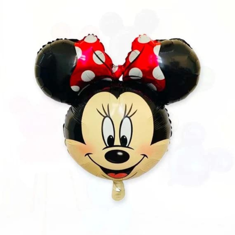 25 Inch Minny Head Multicolor Foil Balloon  (Pack of 2)