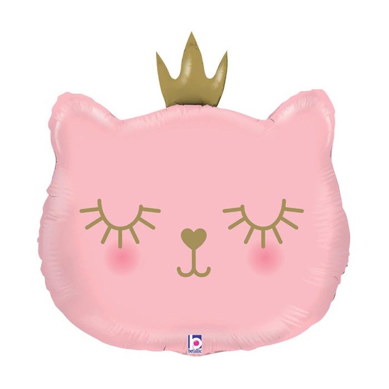 26 Inch Pink Kitty Princess Balloon (Pack of 1)