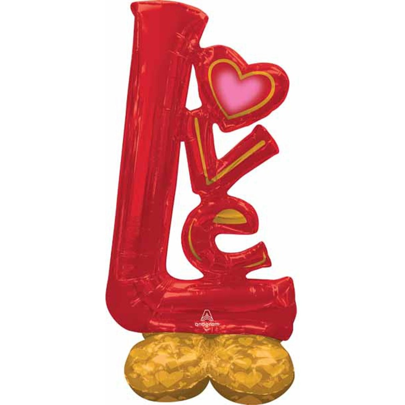 58" Heart-Shaped Airloonz Balloon With P70 Helium Tank Package
