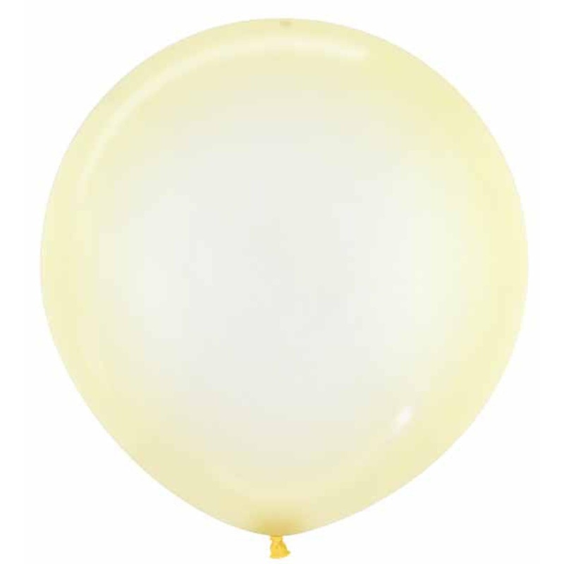 Crystal Pastel Yellow 24" Latex Balloons (10 Pack)