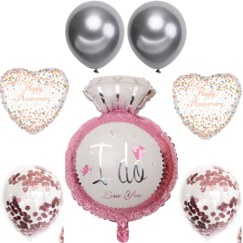Egagement Ring Balloon (Multicolor) (Pack of 8)
